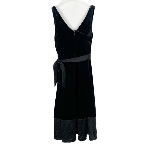 NWT DKNY Velvet Midi Wrap Dress Sleeveless Black Size 12 NEW $139 - Picture 8 of 12